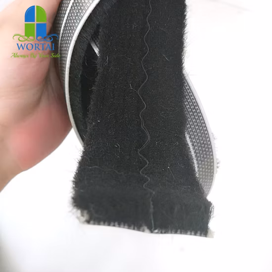 브러시 날씨 스트리핑 자체 접착 파일 씰링 슬라이딩 도어 창 가스켓 용 방풍 스트립